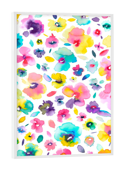 Poster mit weißem Rahmen "Tropical Colorful Flowers" artboxONE - Floral,Fashion,Für Mama,Festivals