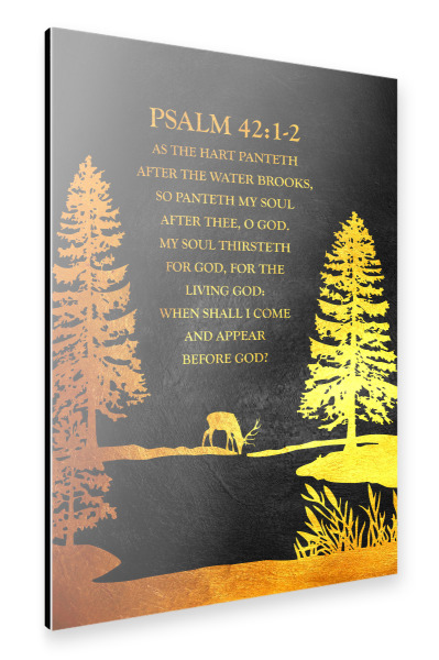 Alu-Dibond "Psalm 42:1-2" 30x20 cm artboxONE