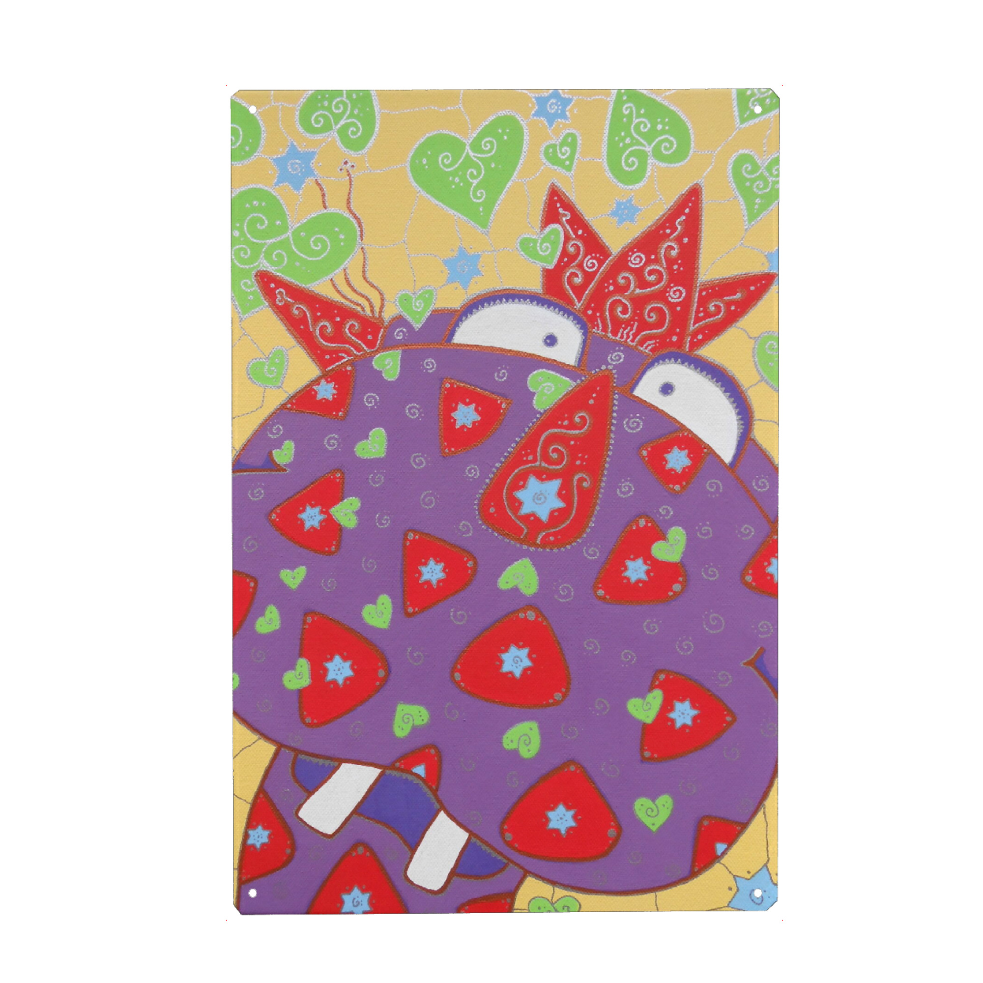 Metall Poster "Dino UMSI" artboxONE - Für Kinder,Streetart - Kinderzimmer,Kinder,Dinosaurier,Dino,Lustig,Funny,Nurserys,Children - Blechschild