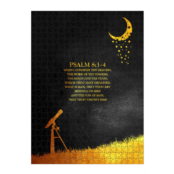 artboxONE Puzzle "Psalm 8:3-4" artboxONE - Typografie,Natur,Galaxy
