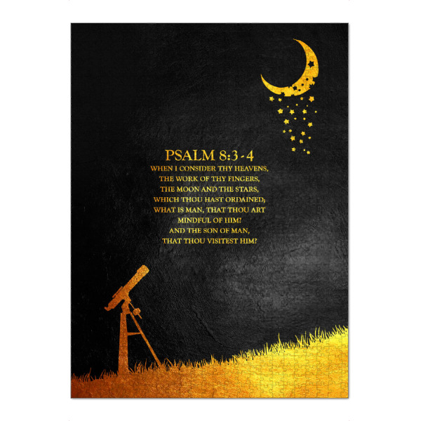 Puzzle Ravensburger "Psalm 8:3-4" artboxONE - Typografie,Natur,Galaxy