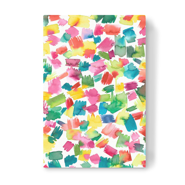 Leinwandbild "Abstract Spring Colorful Strokes" artboxONE - Für Kinder,Geometrie,Lustig - Aquarell,Abstrakt,Moderne,Bunt,Colorful,Abstract