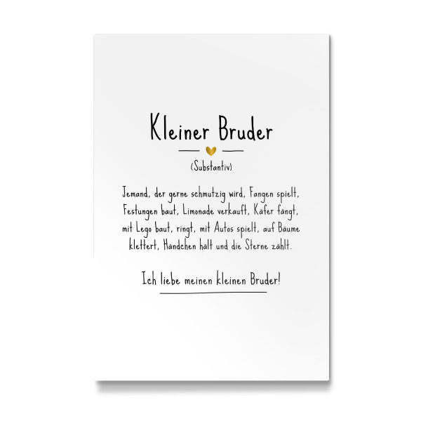Galerie-Print "Kleiner Bruder | Definition (DE)" 30x20 cm artboxONE