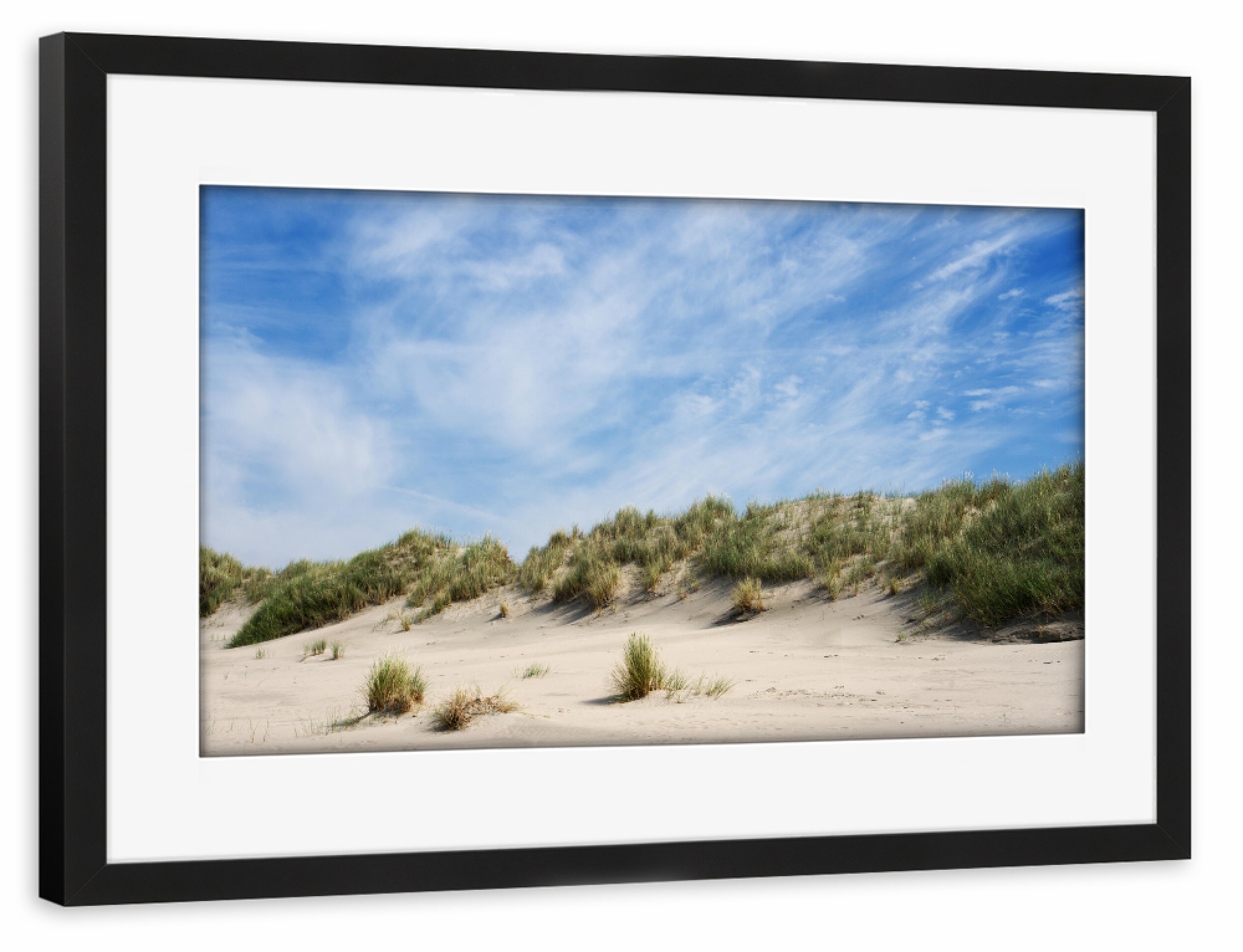 Poster mit Rahmen schwarz "Baltrums Dünen" artboxONE - Natur,Reise,Reise / Strand und Meer