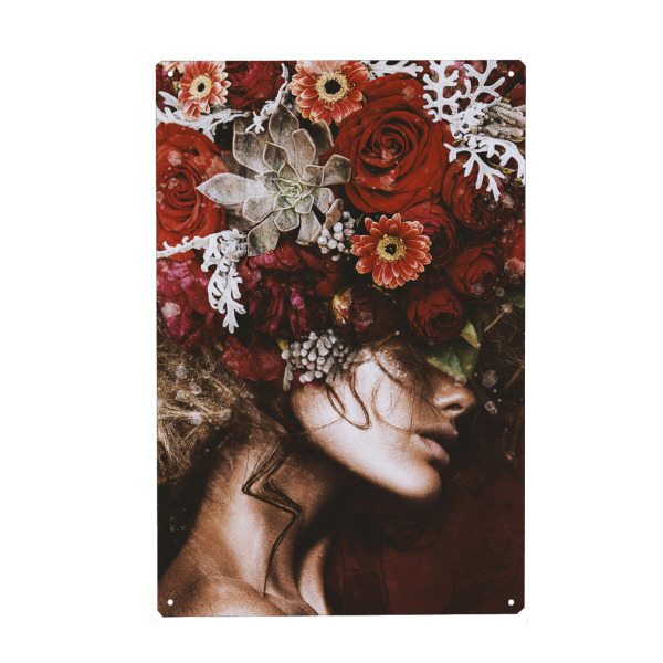 Holzbild "Lady floral I" artboxONE - Natur,Floral,Menschen