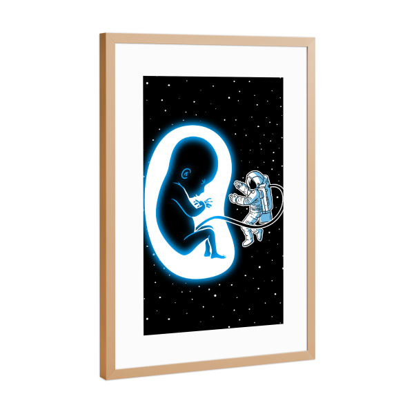 Poster mit Rahmen Kupfer "Galaxy Baby" artboxONE - Comic,Galaxy - Galaxy,Baby,Stars,Cosmic,Star,Space,Astronomy,Astronaut,Weltraum,Cosmonaut