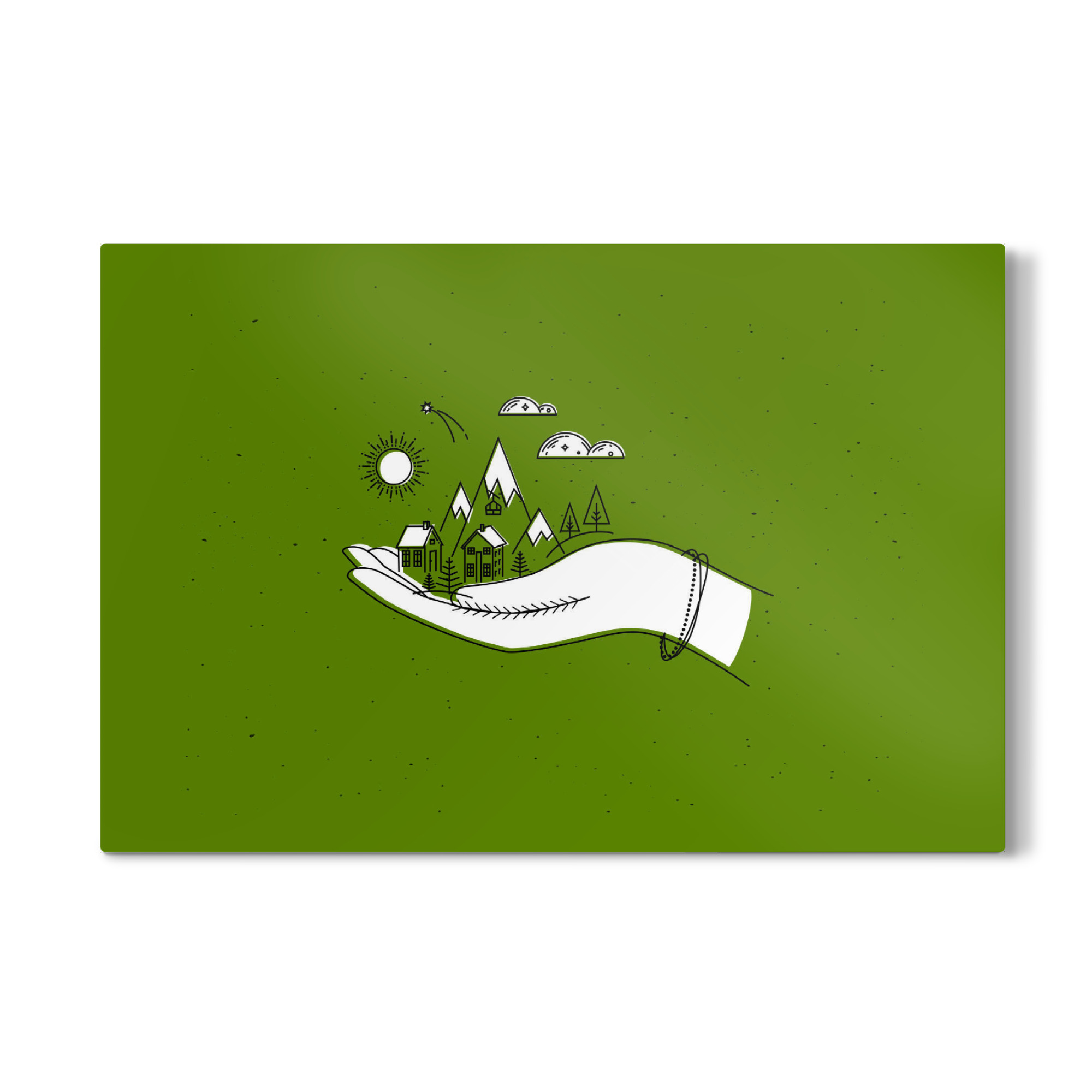 Galerie-Print "Christmas hand illustration green" 75x50 cm artboxONE