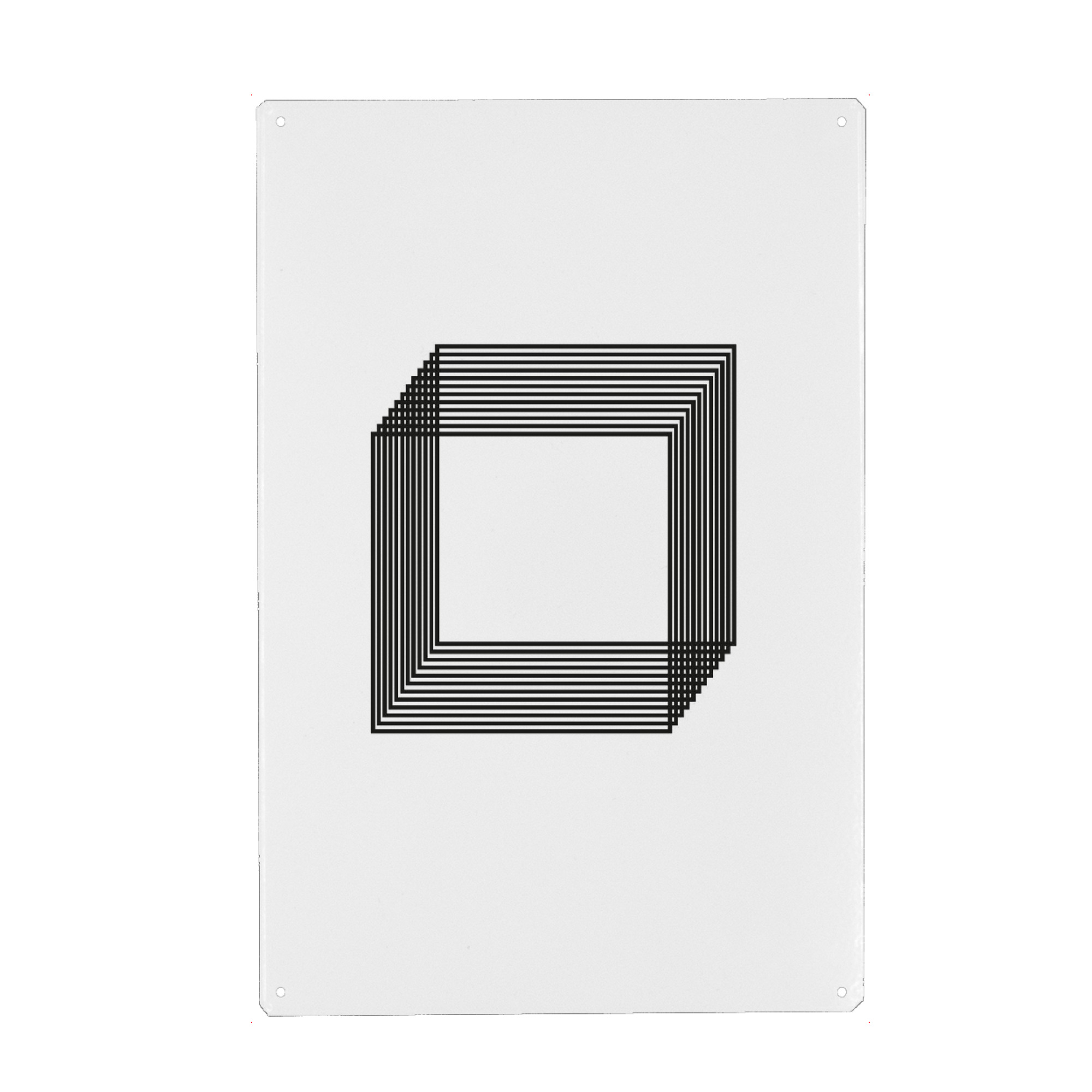 Metall Poster "Cavalier" artboxONE - Abstrakt,Schwarzweiß,Geometrie