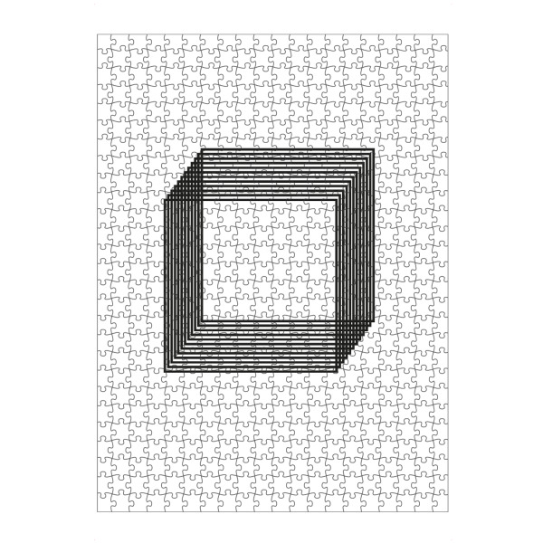 artboxONE Puzzle "Cavalier" artboxONE - Abstrakt,Schwarzweiß,Geometrie