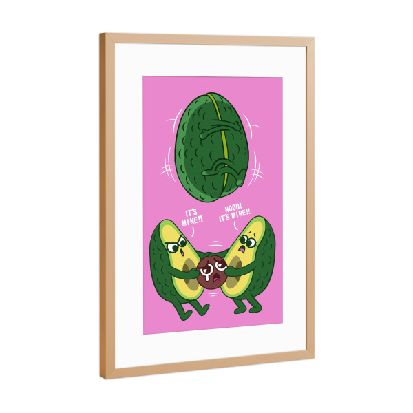 Poster mit Rahmen Kupfer "The bone is mine" artboxONE - Für Kinder,Essen & Trinken,Comic,Lustig