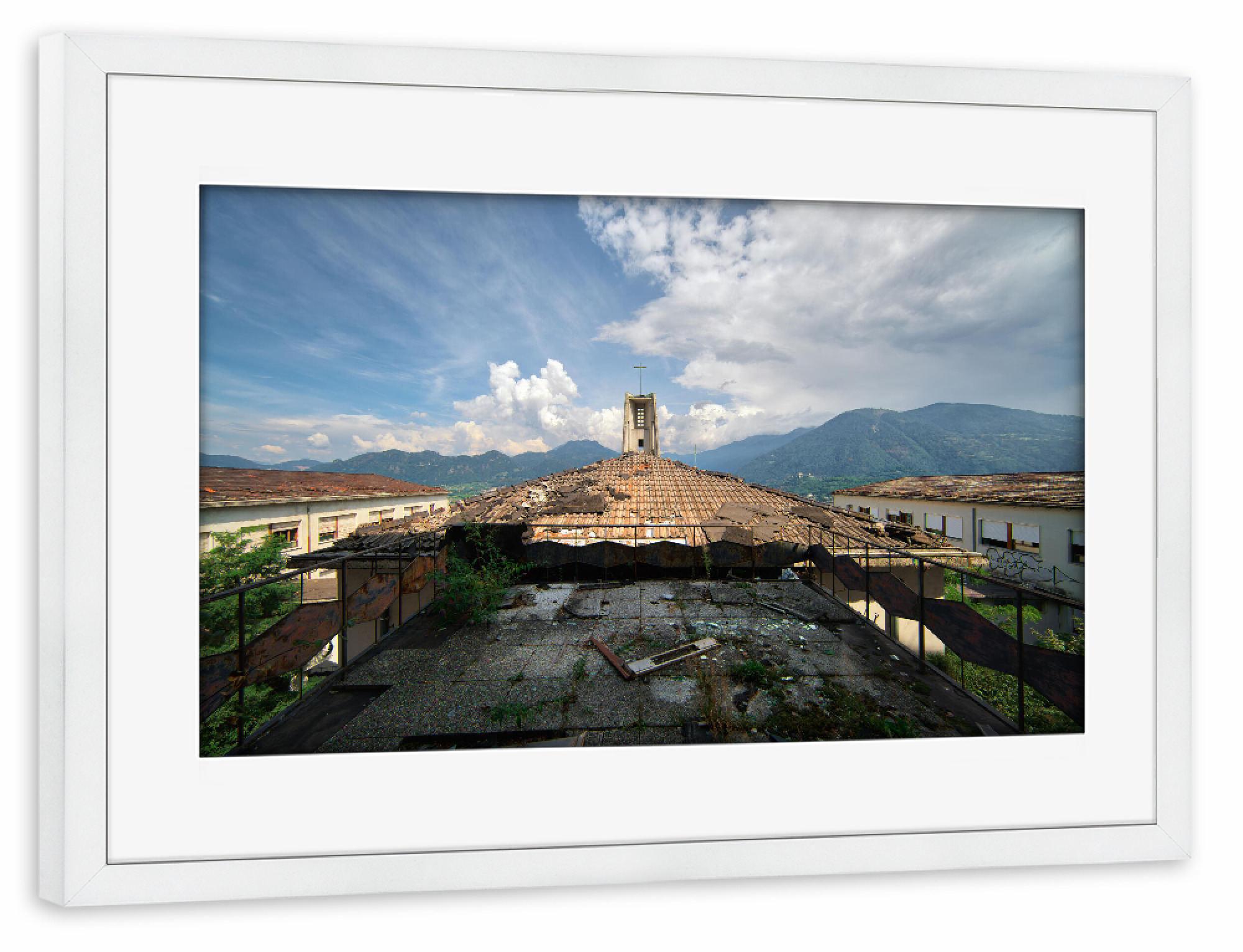 Poster mit Rahmen weiß "The View Over" artboxONE - Architektur
