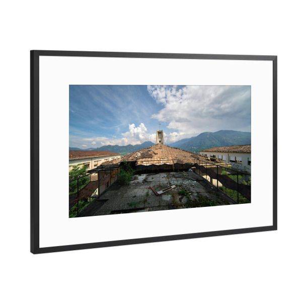 Poster mit Rahmen Schwarz (Metallic) "The View Over" artboxONE - Architektur