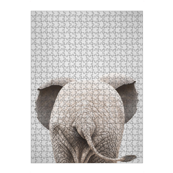 artboxONE Puzzle "Baby Elephant Tail - Colorful" artboxONE - Natur,Für Kinder,Tiere,Reise / Afrika,Lustig