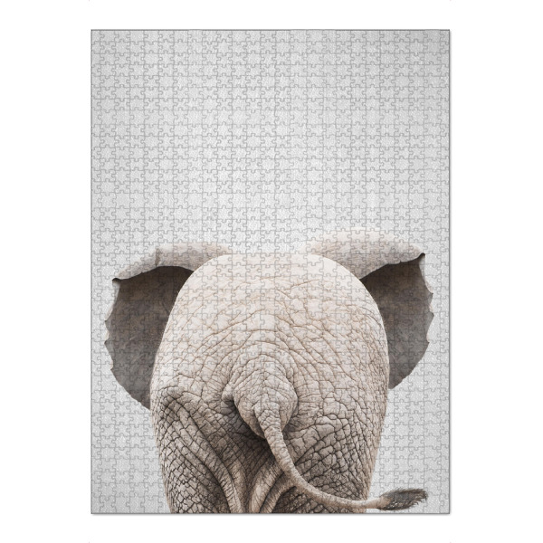Puzzle Ravensburger "Baby Elephant Tail - Colorful" artboxONE - Natur,Für Kinder,Tiere,Reise / Afrika,Lustig