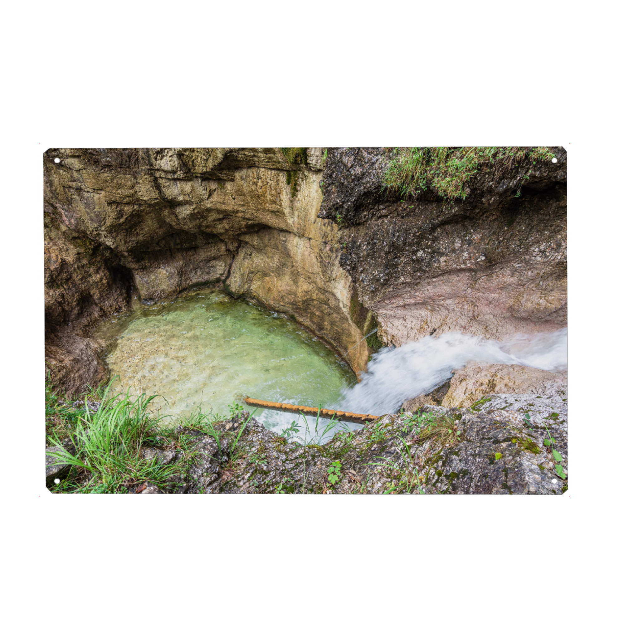 Holzbild "Blick in die Almbachklamm" artboxONE - Natur,Reise