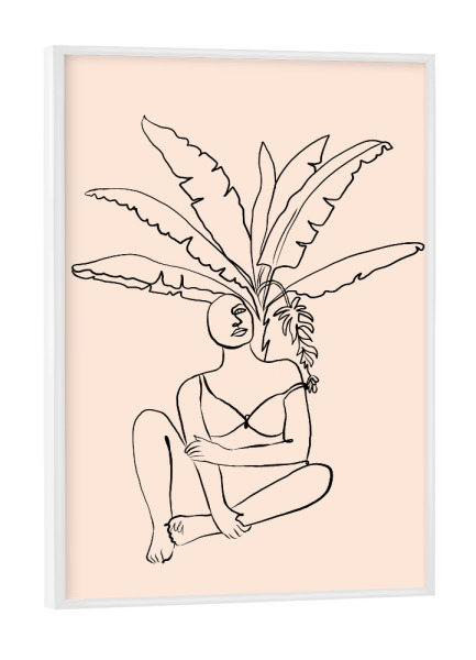 Poster mit weißem Rahmen "Staycation" artboxONE - Abstrakt,Menschen