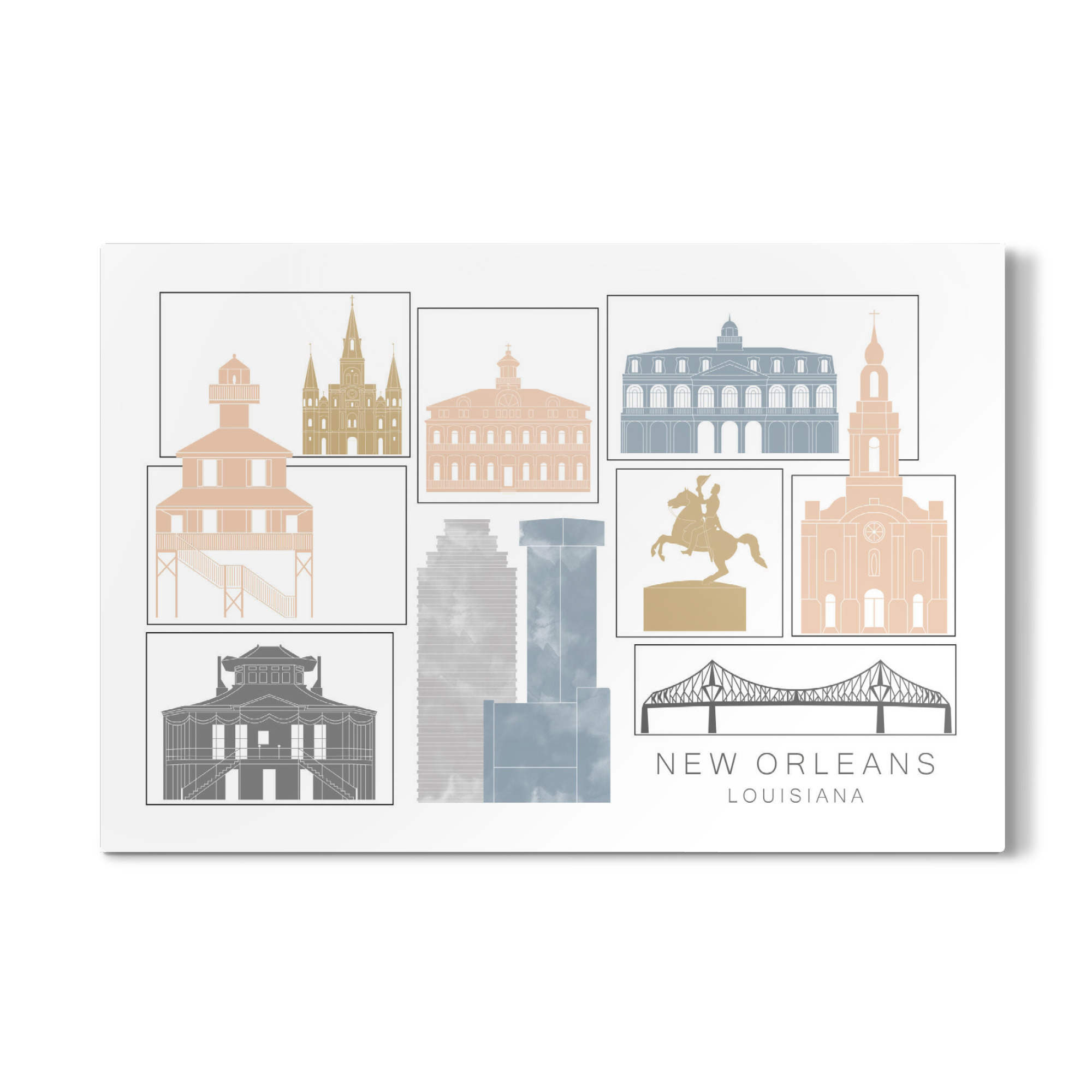 Galerie-Print "New Orleans skyline earth" 75x50 cm artboxONE