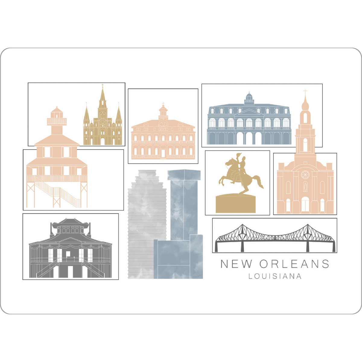 Tischset "New Orleans skyline earth" artboxONE - Städte,Reise,Architektur