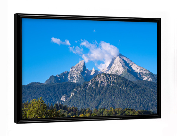Poster mit schwarzem Rahmen "Aussicht auf den Watzmann" artboxONE - Natur,Reise