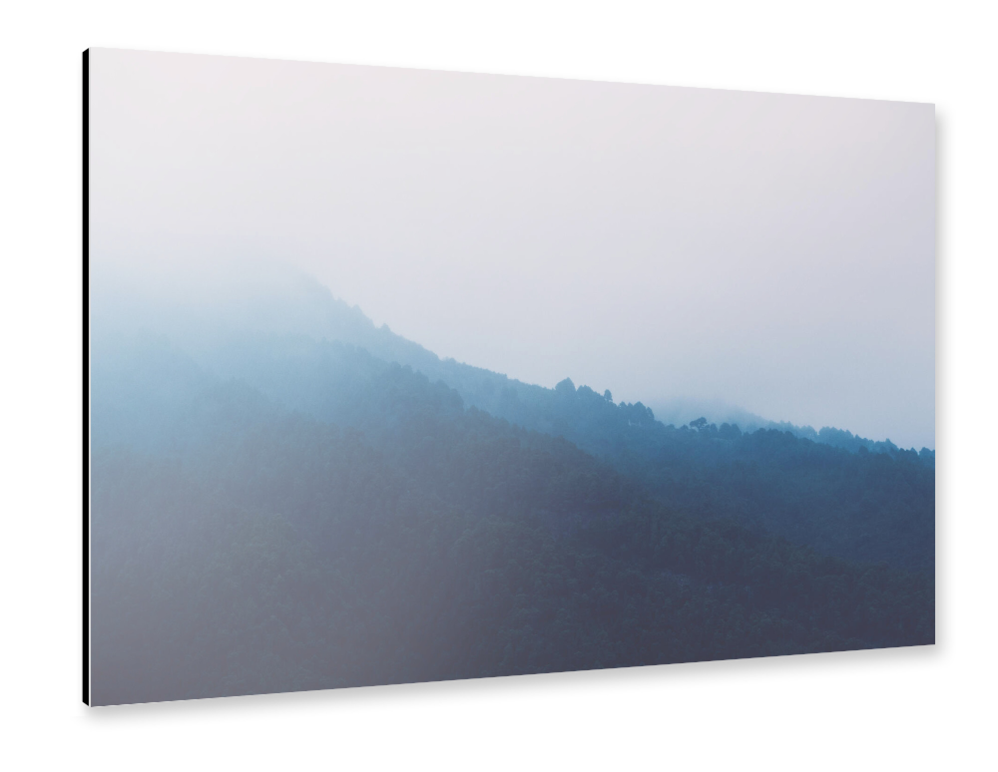 Alu-Dibond "Waldhang im Nebel" 75x50 cm artboxONE