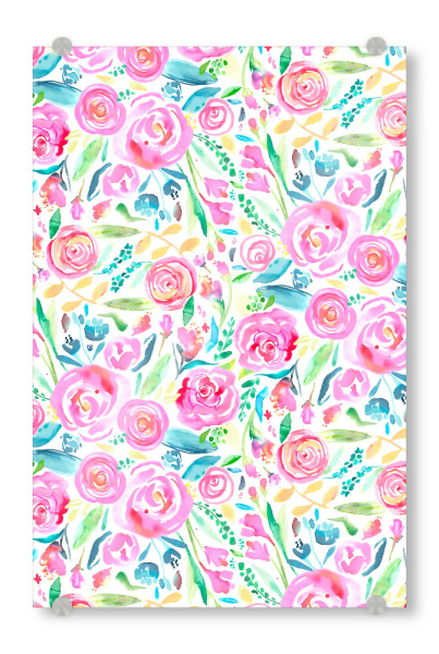 Acrylglasbild "Roses Spring Days Pink" artboxONE - Floral,Liebe,Fashion,Für Mama