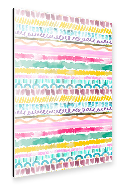 Alu-Dibond "Garlands Watercolor Tribal" 30x20 cm artboxONE