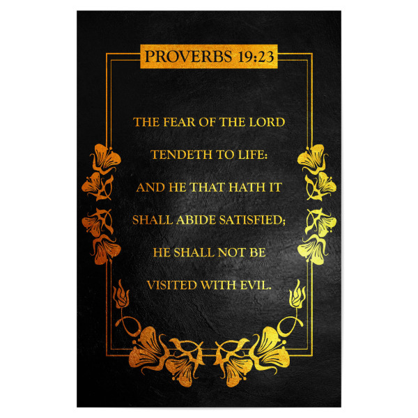 Poster "Proverbs 19:23" artboxONE - Typografie
