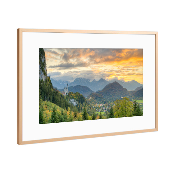 Poster mit Rahmen Kupfer "Herbst im Allgäu" artboxONE - Natur,Reise