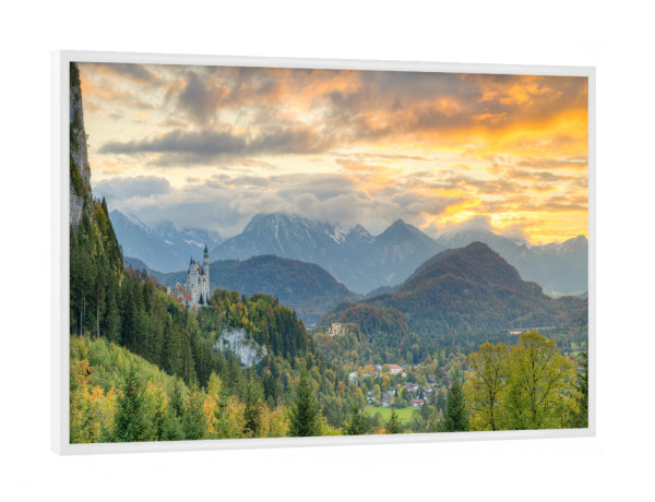 Poster mit weißem Rahmen "Herbst im Allgäu" artboxONE - Natur,Reise