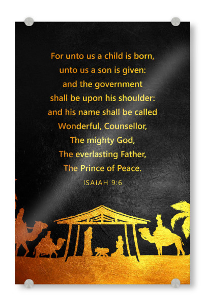 Acrylglasbild "Isaiah 9:6" artboxONE - Typografie