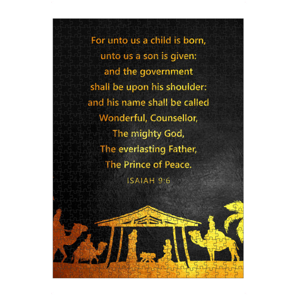 Puzzle Ravensburger "Isaiah 9:6" artboxONE - Typografie