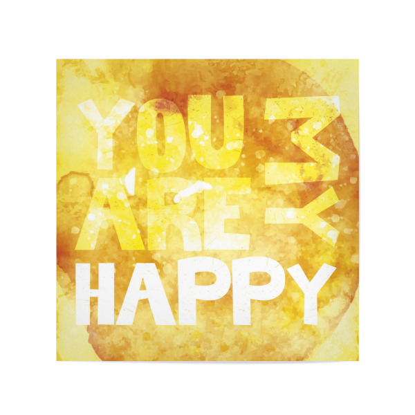 Poster 20x20 cm "You are my happy" artboxONE - Typografie,Für Kinder,Abstrakt,Liebe