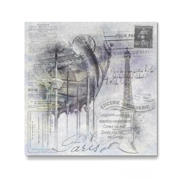 Galerie-Print "Paris Collage | Eiffelturm" 30x30 cm artboxONE