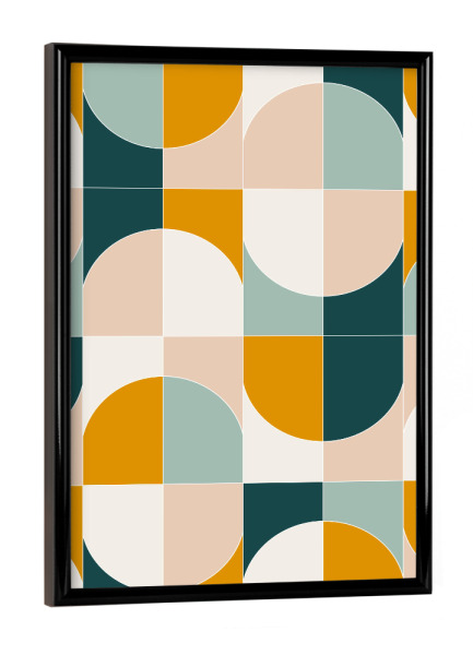 Poster mit schwarzem Rahmen "Bold Geo Tiles First" artboxONE - Abstrakt,Geometrie