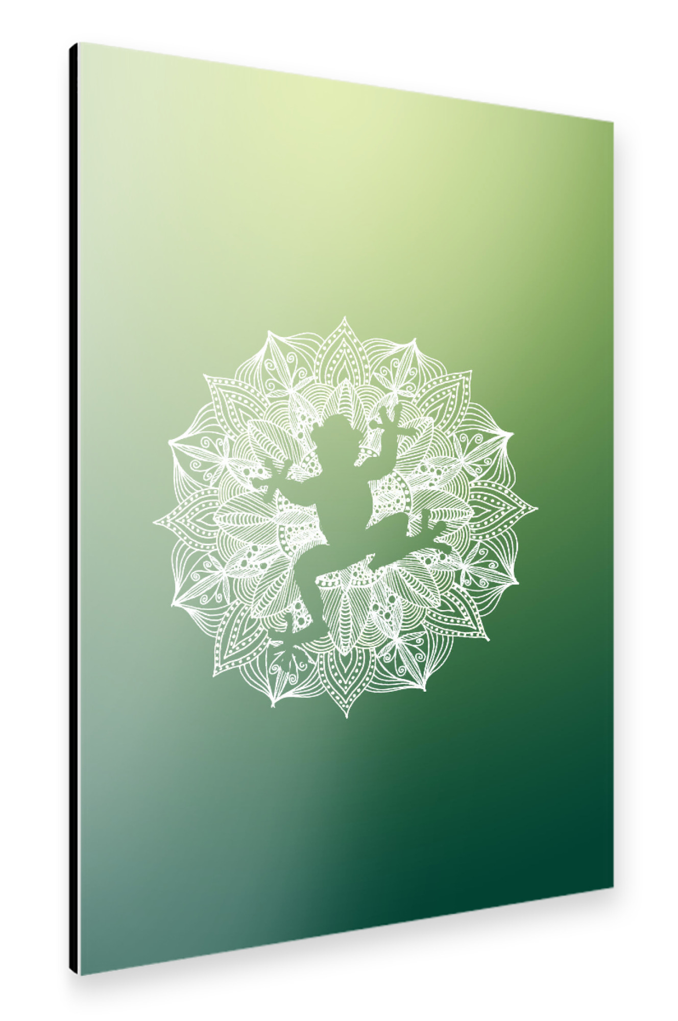 Alu-Dibond "Mandala Circle Green Frog" 75x50 cm artboxONE