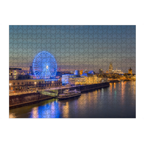 Puzzle Ravensburger "Kölner Skyline am späten Abend" artboxONE - Städte,Städte / Köln,Reise,Architektur