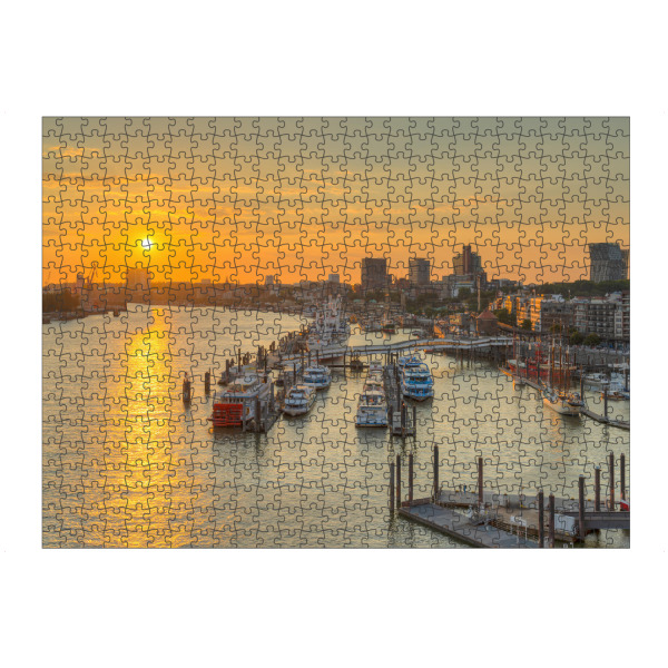 artboxONE Puzzle "Sonnenuntergang in Hamburg" artboxONE - Städte,Städte / Hamburg,Reise,Architektur