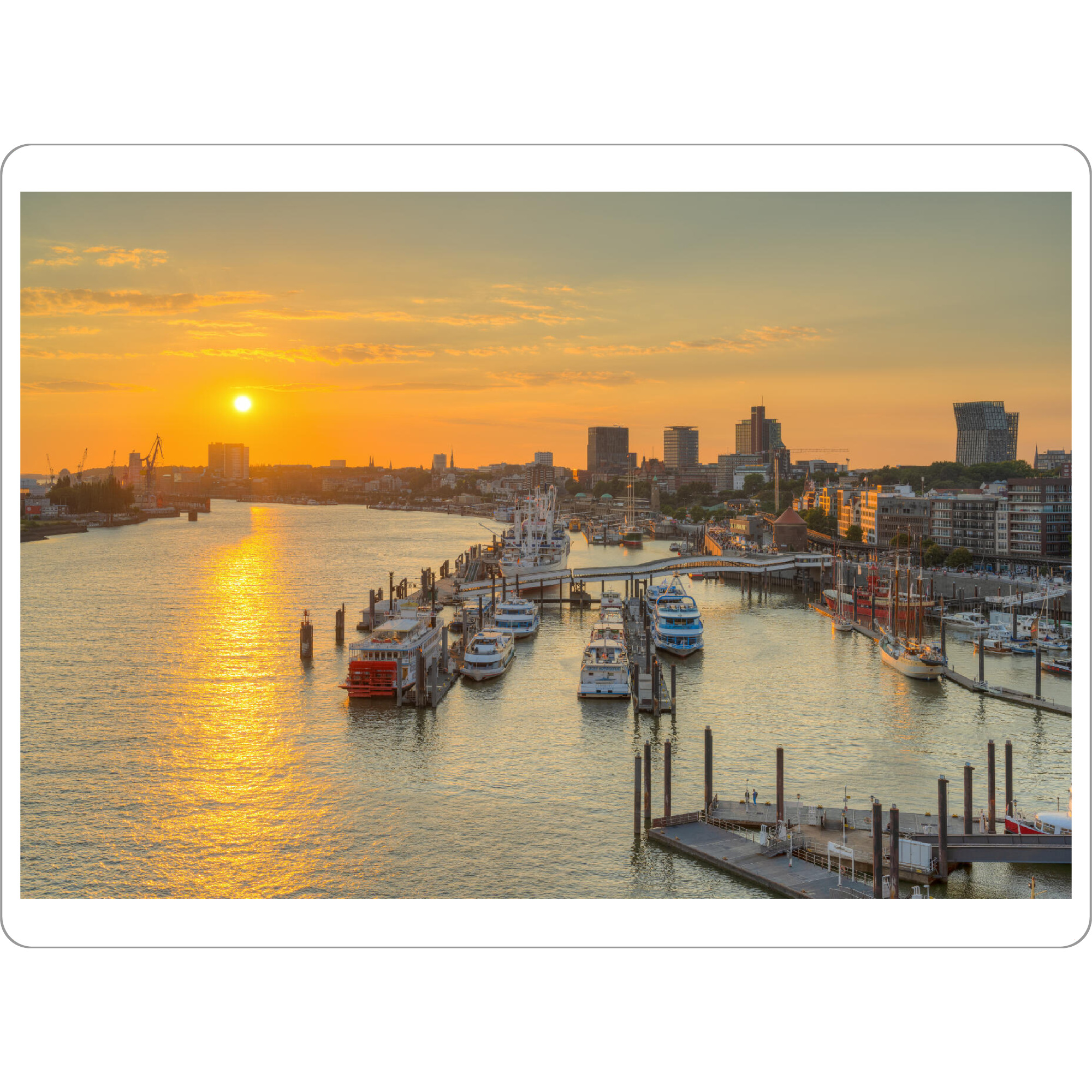Tischset "Sonnenuntergang in Hamburg" artboxONE - Städte,Städte / Hamburg,Reise,Architektur