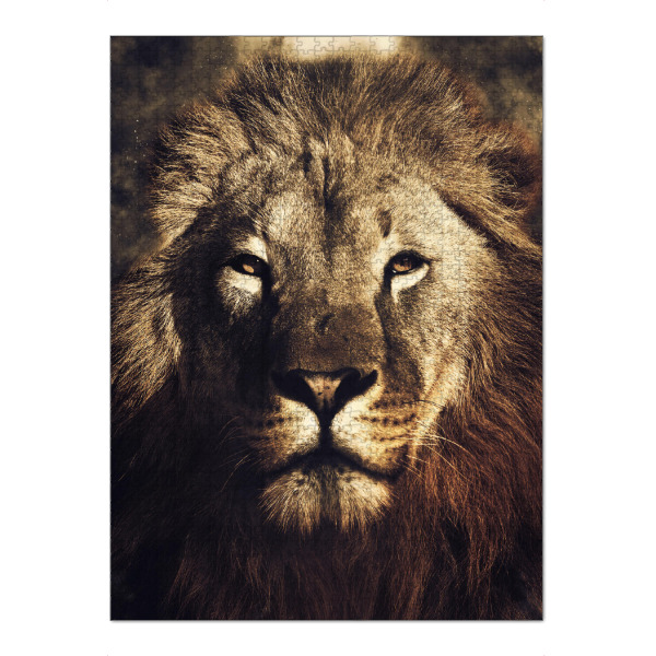 Puzzle Ravensburger "The Lion King I" artboxONE - Natur,Tiere - Lion,Lions,Animal,Nature,Portrait,Wildlife,Wild,Cat,Katze - Bild lion