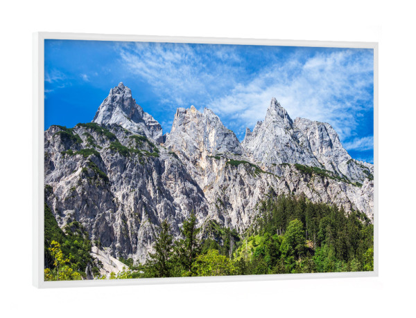 Poster mit weißem Rahmen "Blick auf die Mühlsturzhörner" artboxONE - Natur,Reise