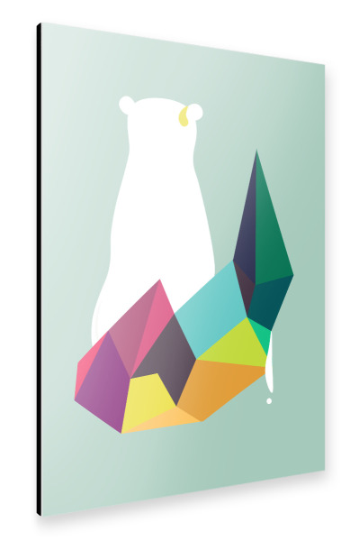 Alu-Dibond "Bear looks the horizon" 30x20 cm artboxONE