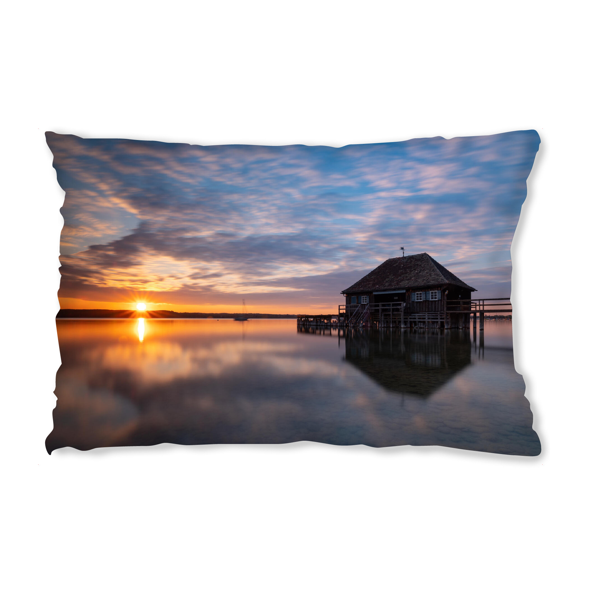 Design-Kissen "Sonnenuntergang am Ammersee" artboxONE - Natur,Architektur