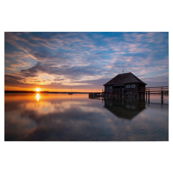 Poster 30x20 cm "Sonnenuntergang am Ammersee" artboxONE - Natur,Architektur