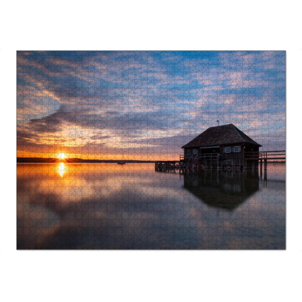 Puzzle Ravensburger "Sonnenuntergang am Ammersee" artboxONE - Natur,Architektur