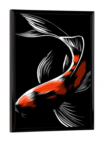 Poster mit schwarzem Rahmen "Japanese carp" artboxONE - Tiere,Unterwasser - Japan,Japanese,Carp,Carpa,Ocean,Fish,Fisch,Wasser,Water