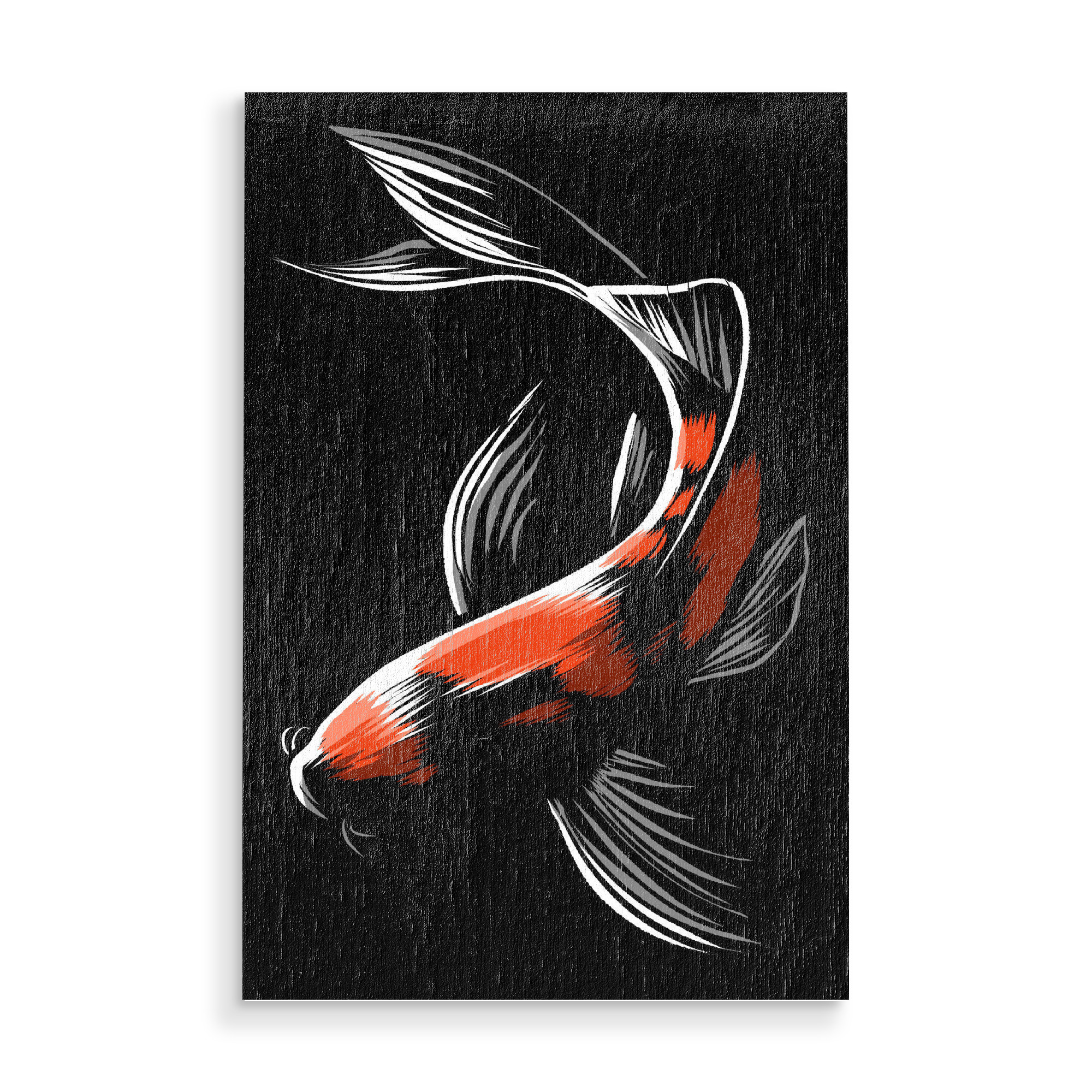 Holzbild "Japanese carp" artboxONE - Tiere,Unterwasser - Japan,Japanese,Carp,Carpa,Ocean,Fish,Fisch,Wasser,Water