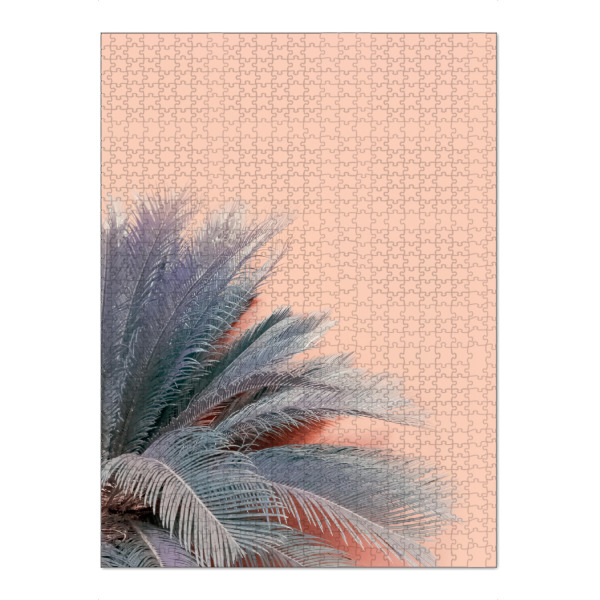 Puzzle Ravensburger "Blue Palms on Pink" artboxONE - Natur