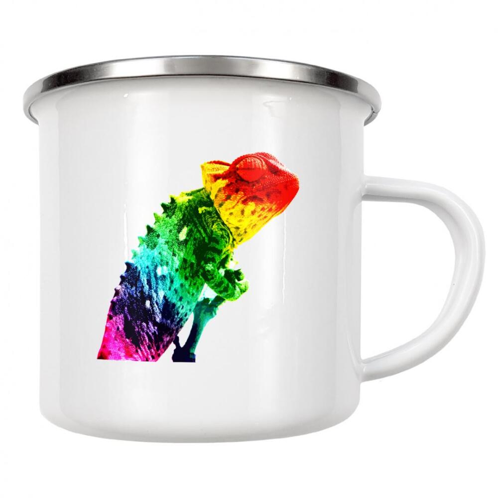 Emaille Tasse "Chamäleon Rainbow Colors" artboxONE - Reise,Tiere,Reise / Afrika