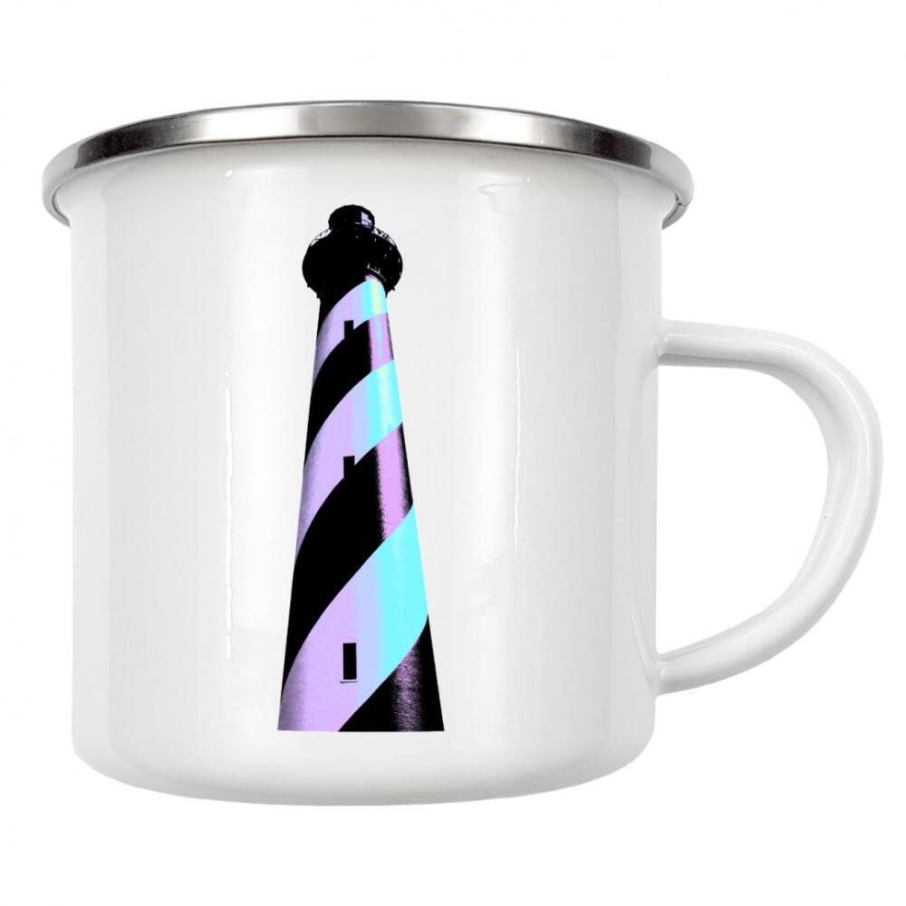 Emaille Tasse "Pop-Art Leuchtturm" artboxONE - Reise,Architektur,Reise / Strand und Meer,Reise / Länder
