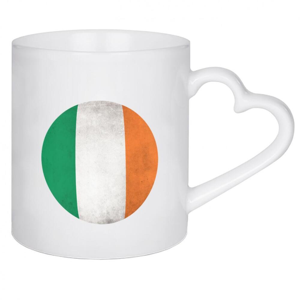 Herztasse "Irish Flag" artboxONE - Reise,Reise / Strand und Meer,Reise / Länder - Irland,Eire,Ireland,Irish,Irische,Flagge,Fahne,Flag,Vintage
